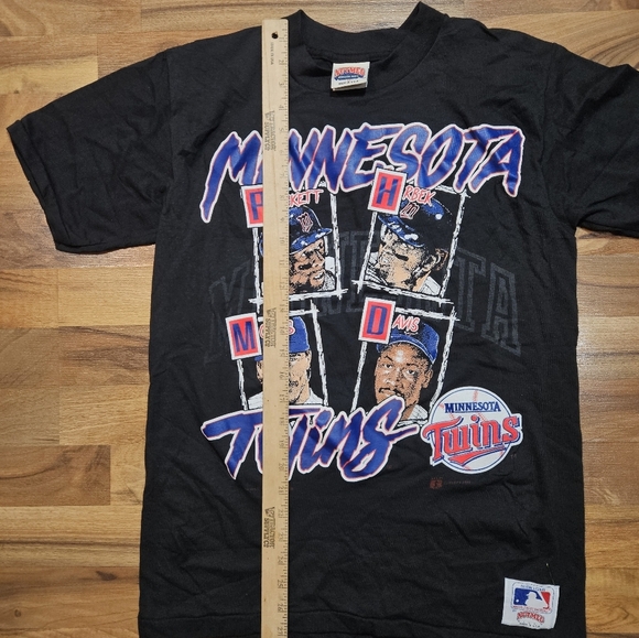 Vintage 1991 Minnesota Twins Nutmeg Mills T-Shirt M NWT Puckett Hrbek Davis USA - Picture 8 of 8